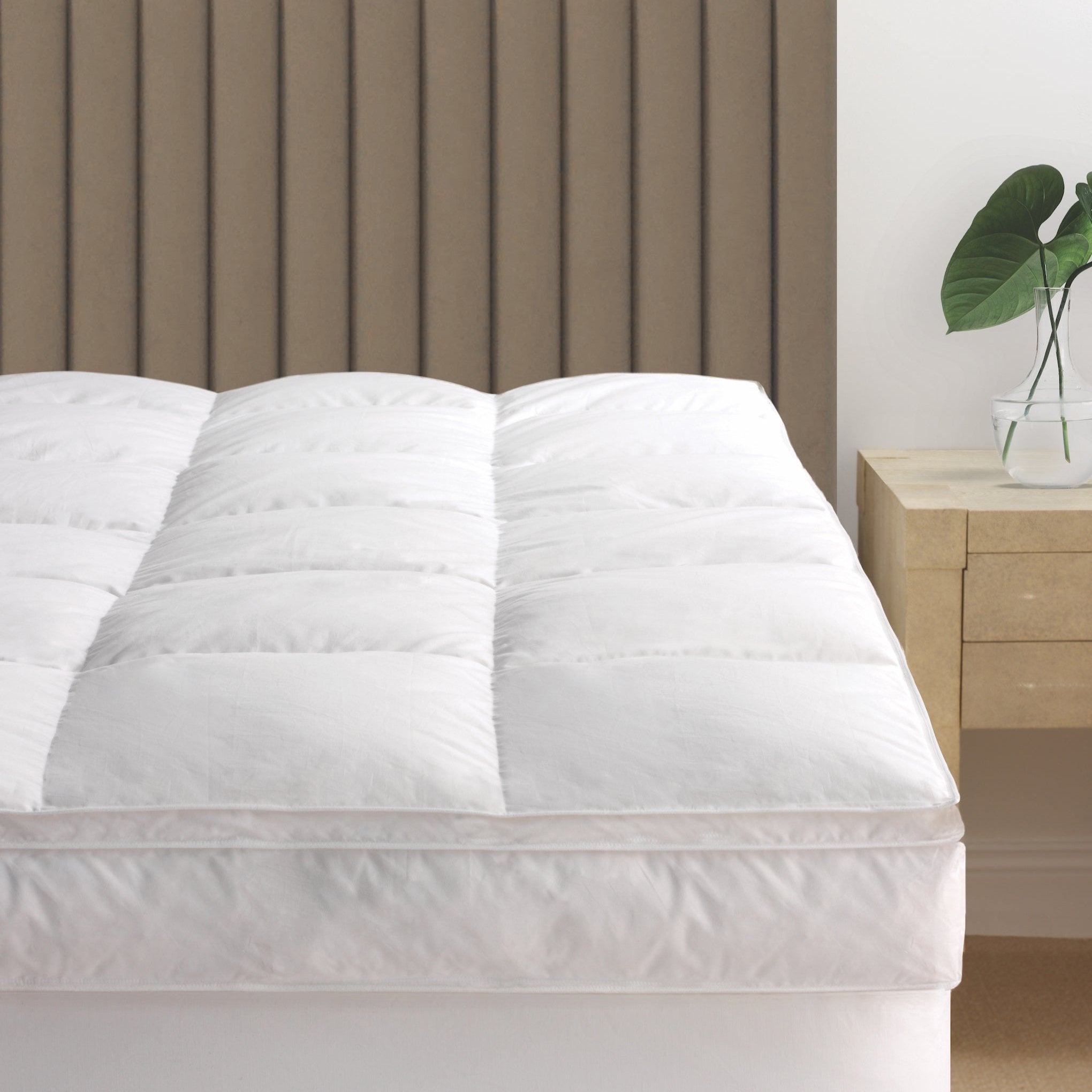 European White Down Pillowtop Featherbed