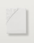 alesandra percale fitted sheet with all around sewen elastic skirt. Fits mattresses up to 17" deep