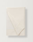 500 thread count, 100% long staple cotton percale flat sheet with a hemstitch border in the color ivory