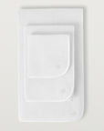 Delfine hand, wash, and bath towel in the color white