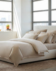 the complete Lucea Fawn bedding collection