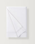 the flat sheet, finished with a double-row hemstitch, adds a touch of formal flair to the super-fine sateen, elevating both the look and feel of the sheet.