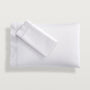 the pillowcase features the same elegant double-row hemstitch as the flat sheet and is sold in pairs.