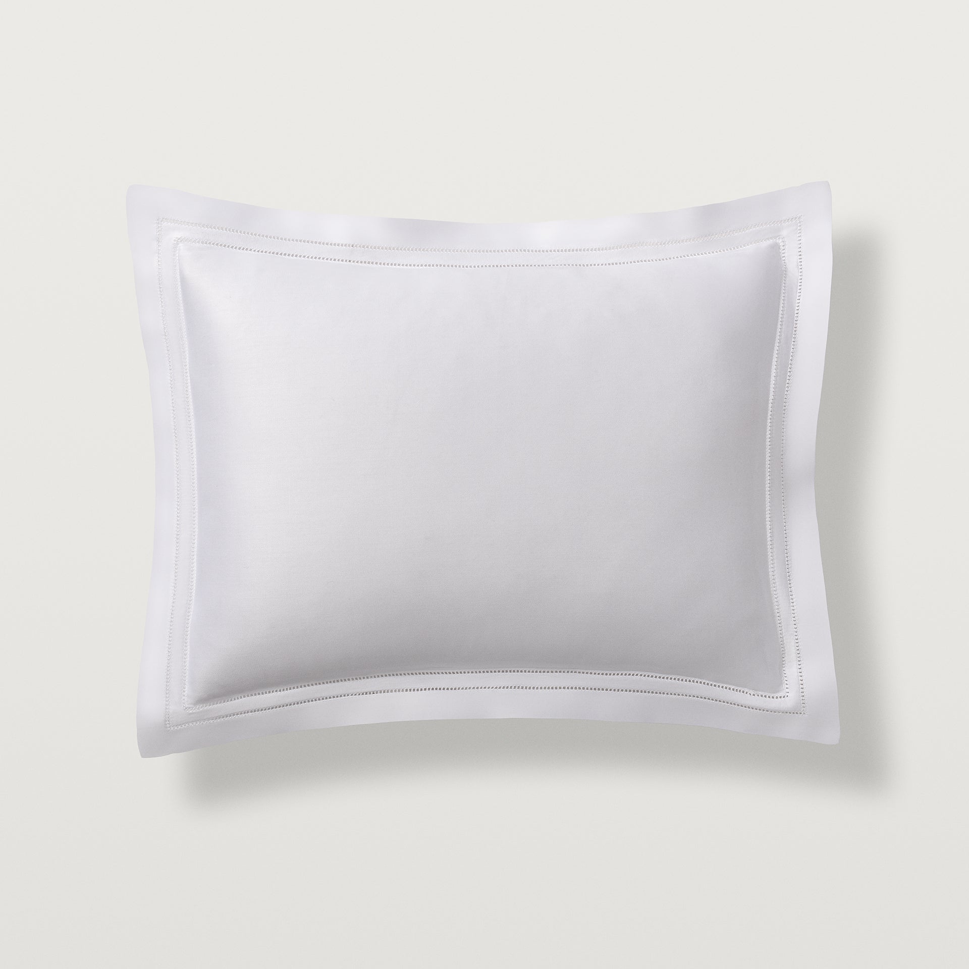 the Standard, King, Euro, and Boudoir sham have a double-row hemstitch on all four sides. All shams sold separately.