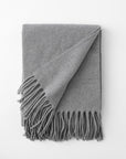 Pietro lambswool throw in the color classic grey,