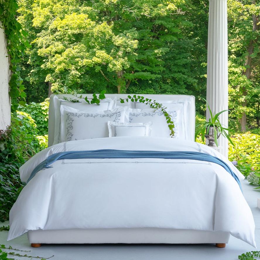 Lisetta Embroidered Percale Duvet Cover | Scandia – Scandia Home