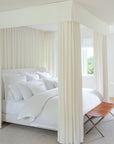 Our white Lucea duvet cover, crafted from the worlds rarest cotton