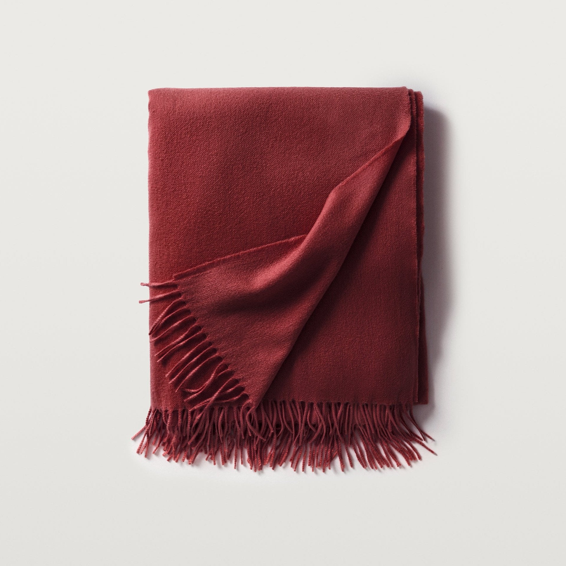Transparent Red Cashmere Blanket Stole