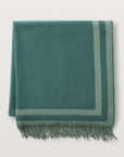 Detail of Carlyle throw in the color jade