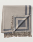 Detail of the reversible side of the Carlyle throw in the color slate