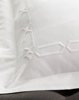 arezzo chain embroidery in the color white & white, 