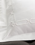 arezzo chain embroidery detail in the color white & white,