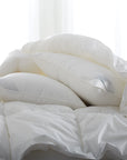 scandia home bergen down free pillows underneath the bergen down free comforter