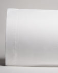 classic natural percale pillowcase in the color white with a 3 inch hemstitch finish.