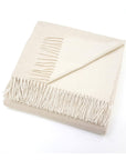 scandia home deborah cashmere throw, reversible beige and ivory with fringe finish,  