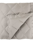 scandia home down blanket in the color shale, folded
