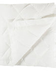 scandia home down blanket in the color white folded