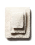 scandia home's indulgence wash, hand, and bath towel folded in the color ivory