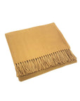 scandia home jaya cashmere throw folded in the color gold