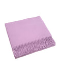 scandia home jaya cashmere throw folded in the color lilac