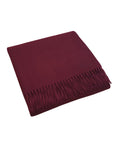 scandia home jaya cashmere throw folded in the color wine