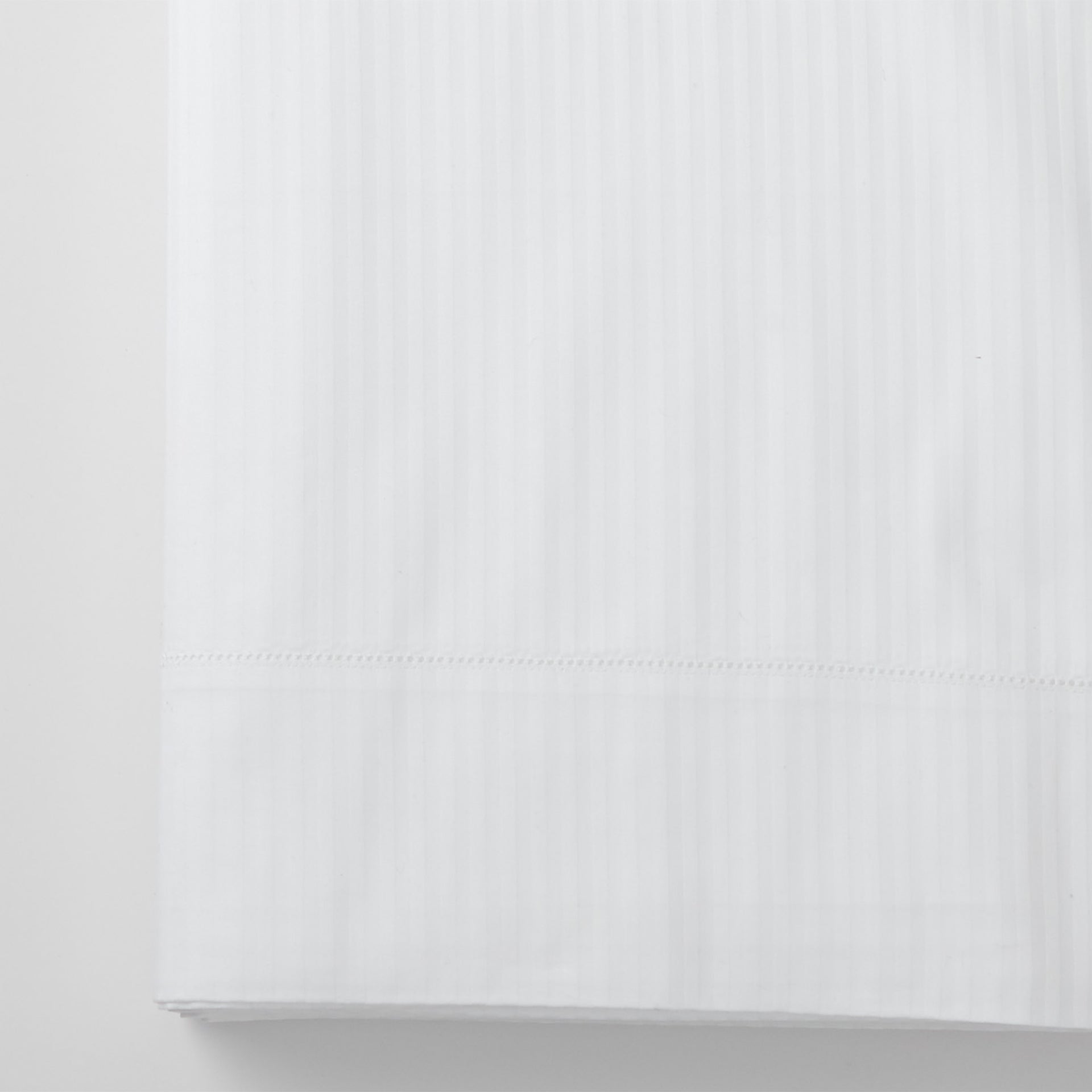 savoia stripe sateen detail in the color white,