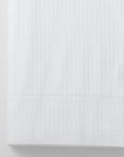 savoia stripe sateen detail in the color white,