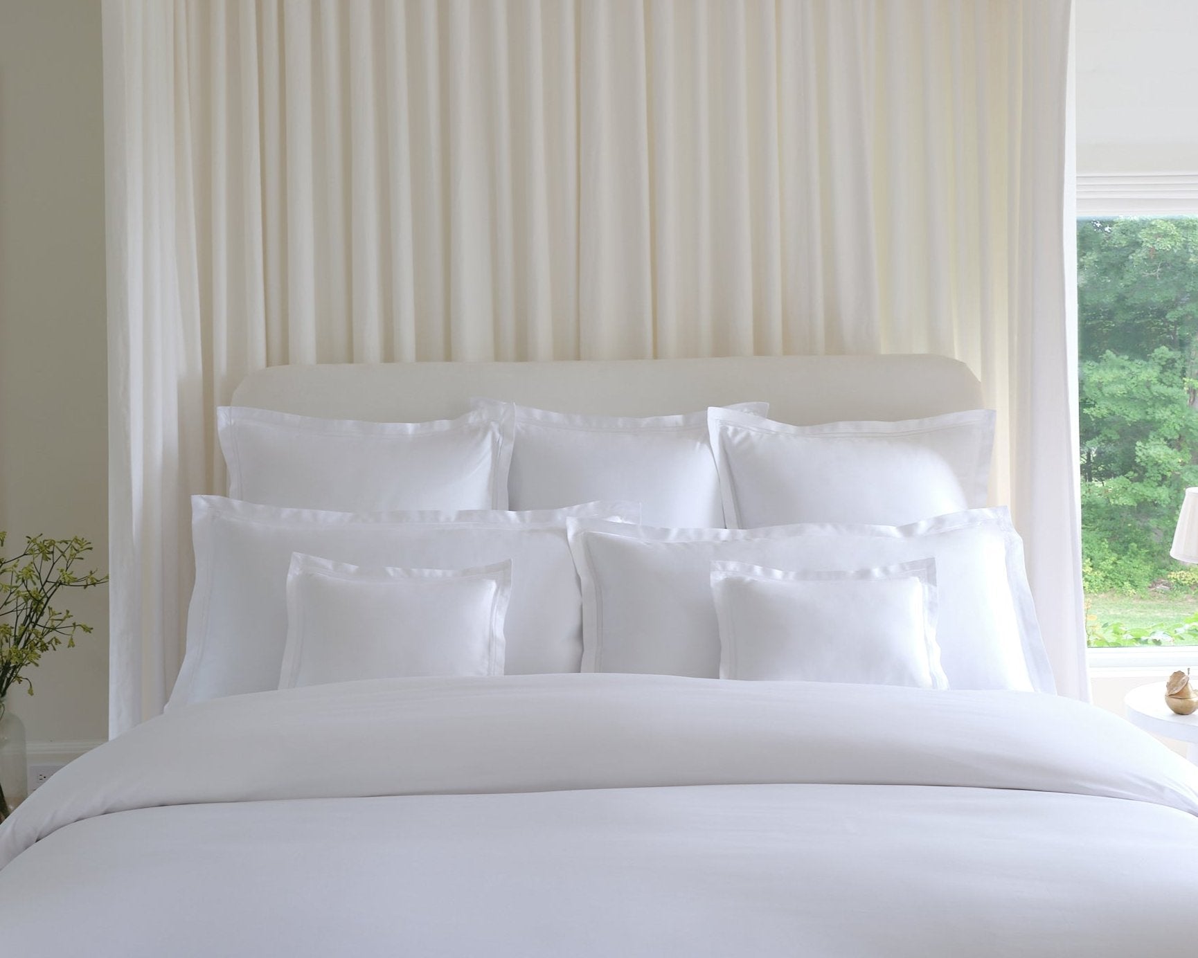 Lucea Sea Island Euro, King and Boudoir shams in white