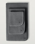 Delfine hand, wash, and bath towel in the color charcoal 