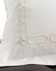 arezzo chain embroidery detail in the color ivory & ivory, #color_ivory & ivory