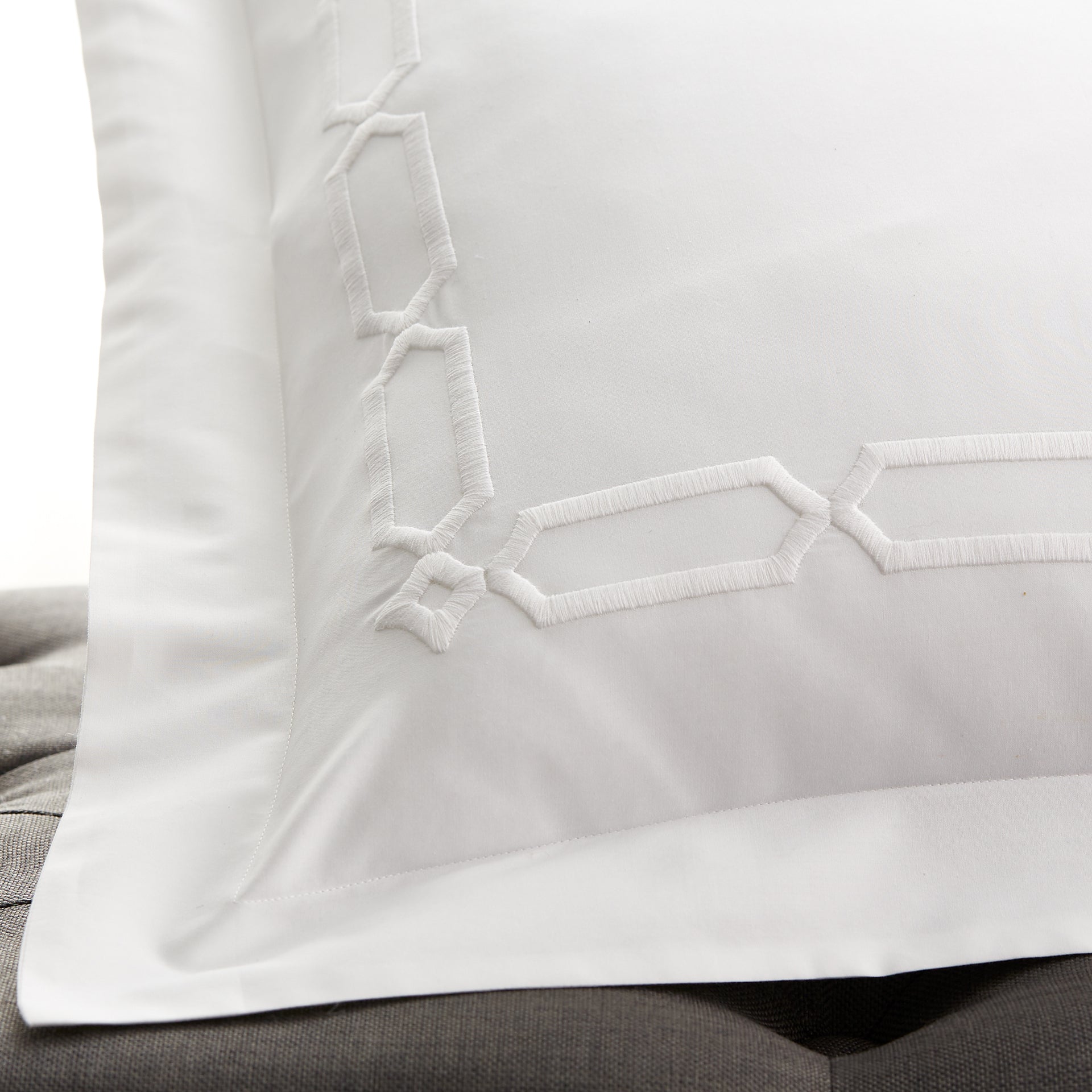 arezzo chain embroidery in the color white & white, #color_white & white