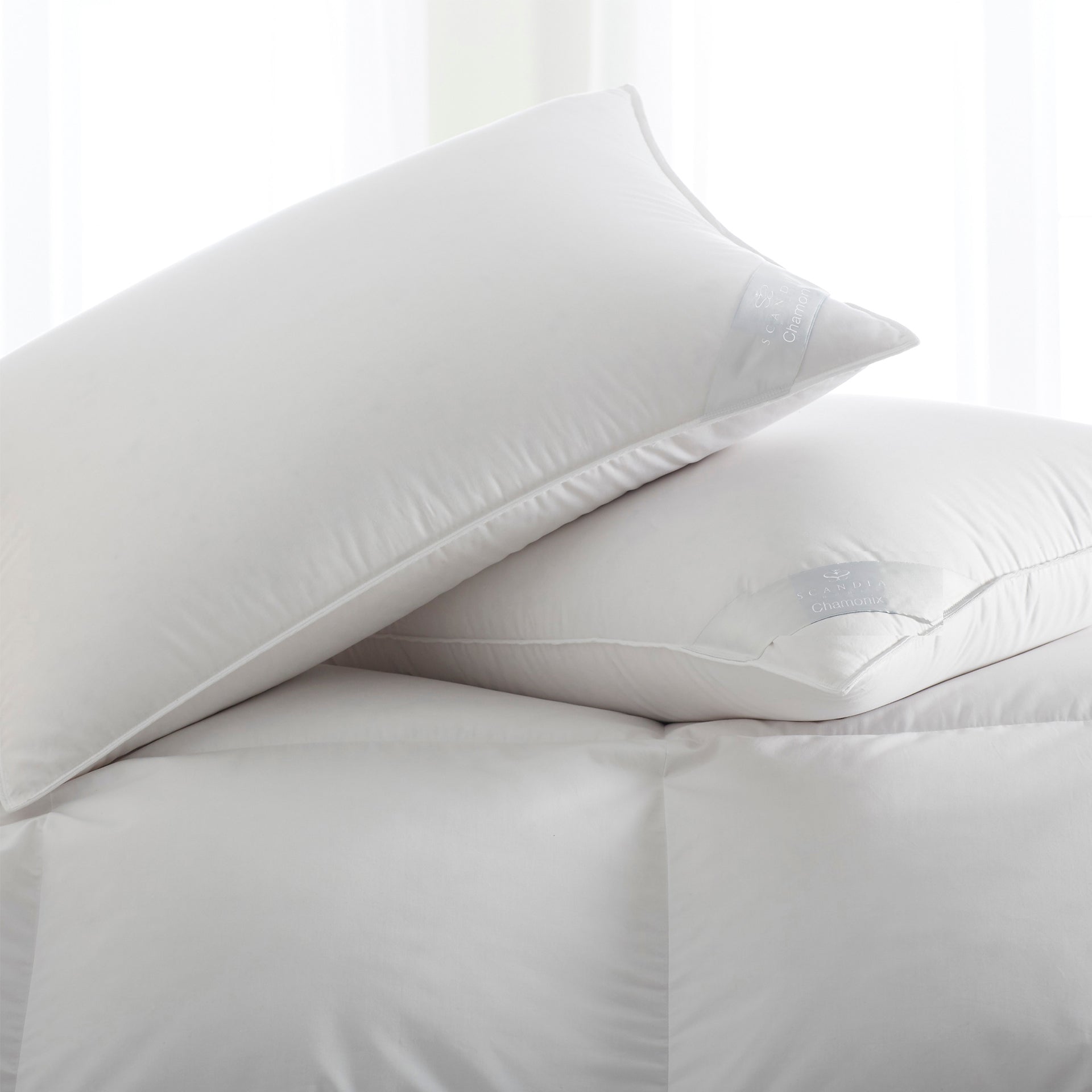 scandia home chamonix pillow filled with siberian white goose down