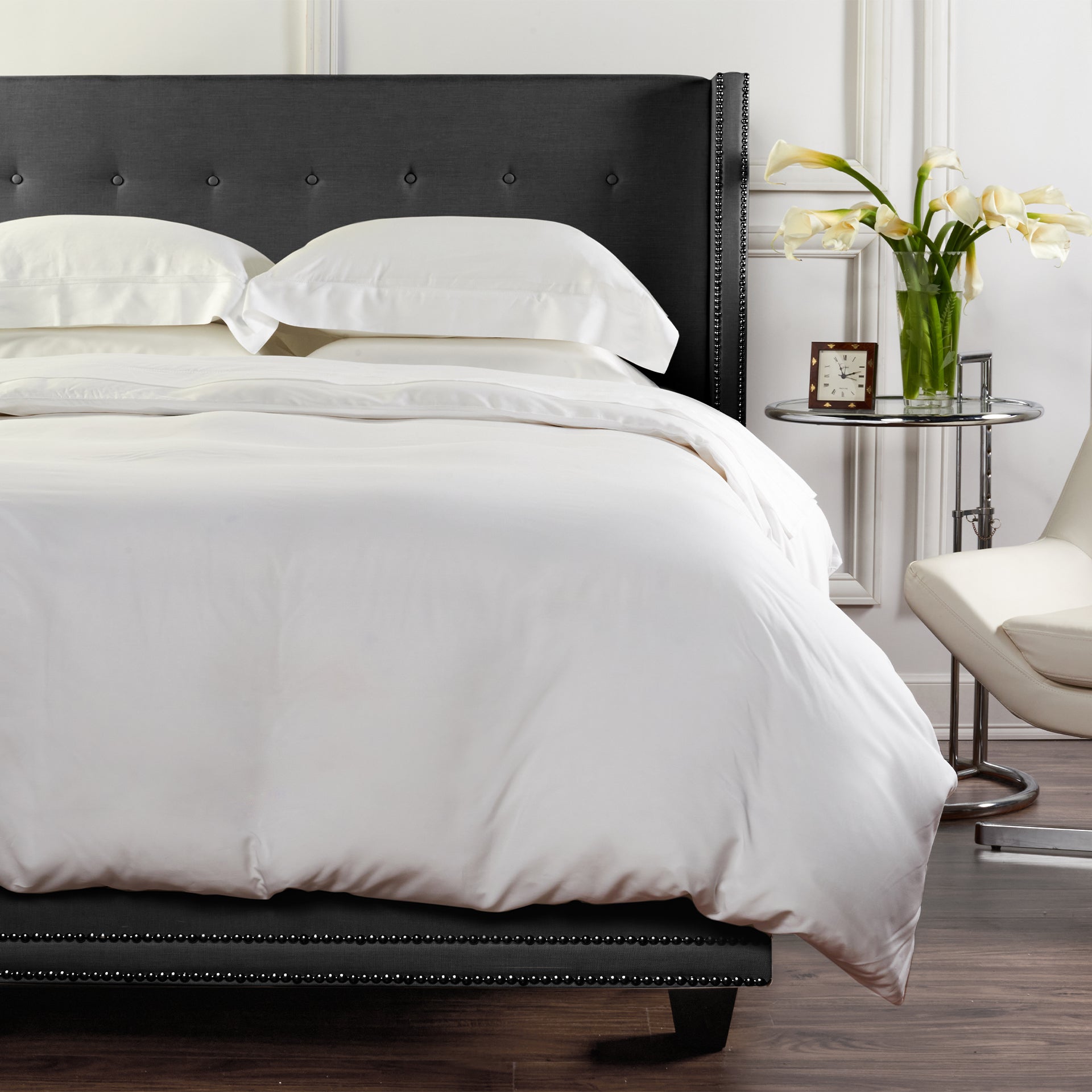 Classic Natural Percale Duvet Cover - Thumbnail 2