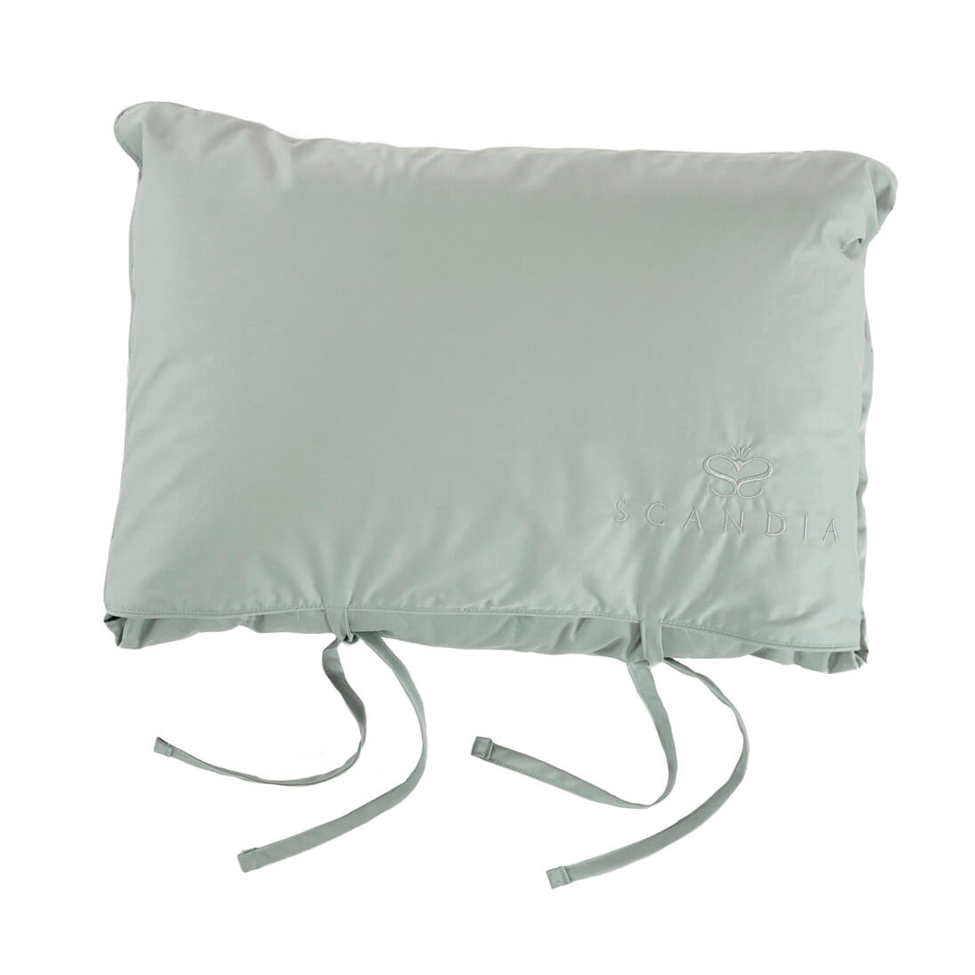 scandia home down travel attache covered in a sateen cotton in color heath, the perfect travel companion, 