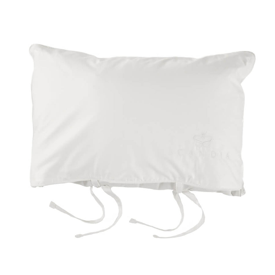 scandia home down travel attache covered in a sateen cotton in color white, the perfect travel companion, #color_white