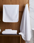 scandia home's most popular set of towels, our indulgence towels in white