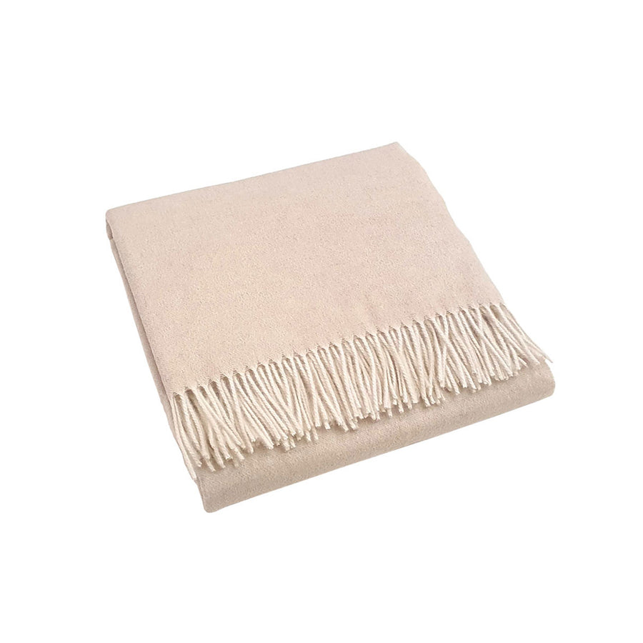 scandia home jaya cashmere throw folded in the color beige