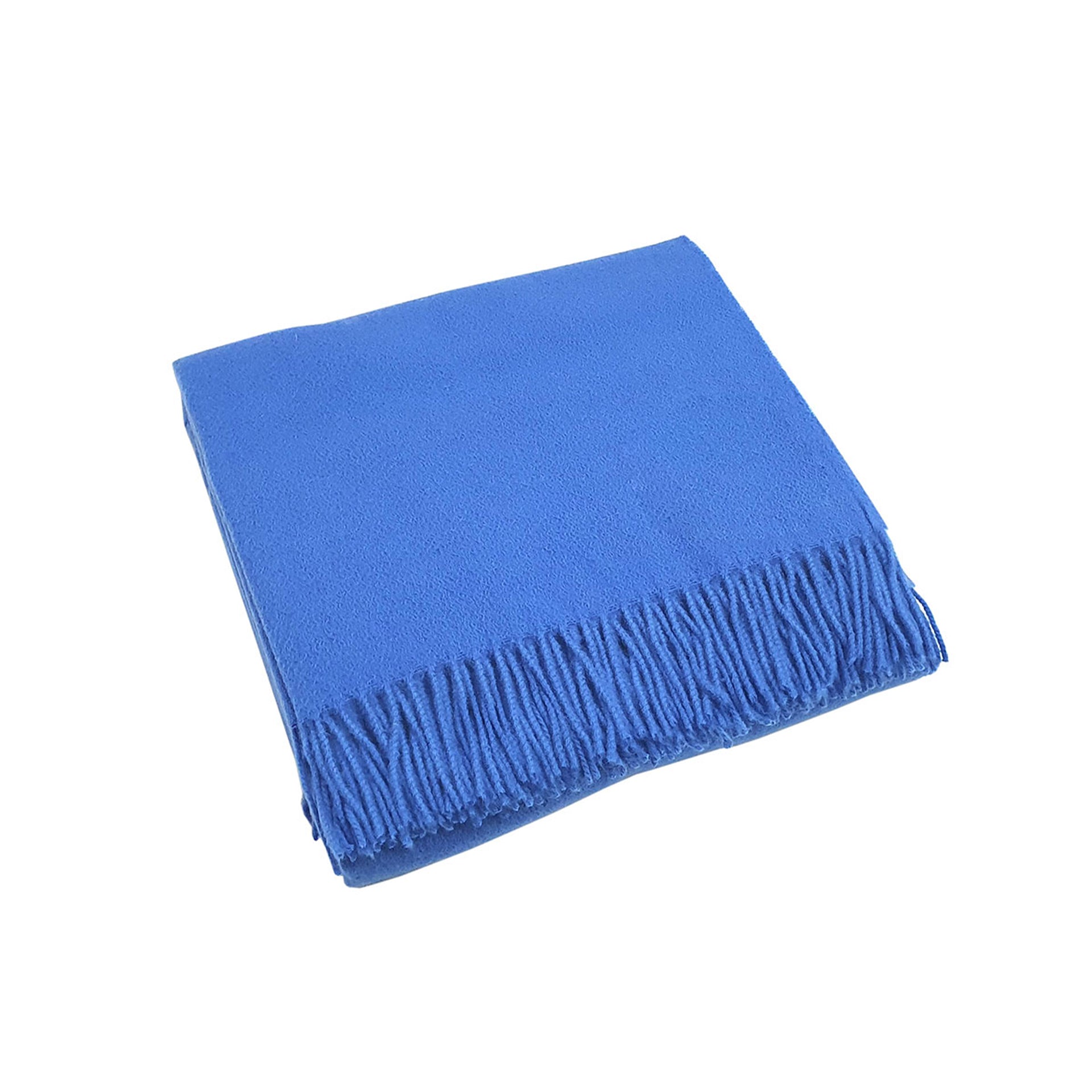 scandia home jaya cashmere throw folded in the color cornflower