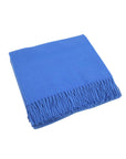 scandia home jaya cashmere throw folded in the color cornflower