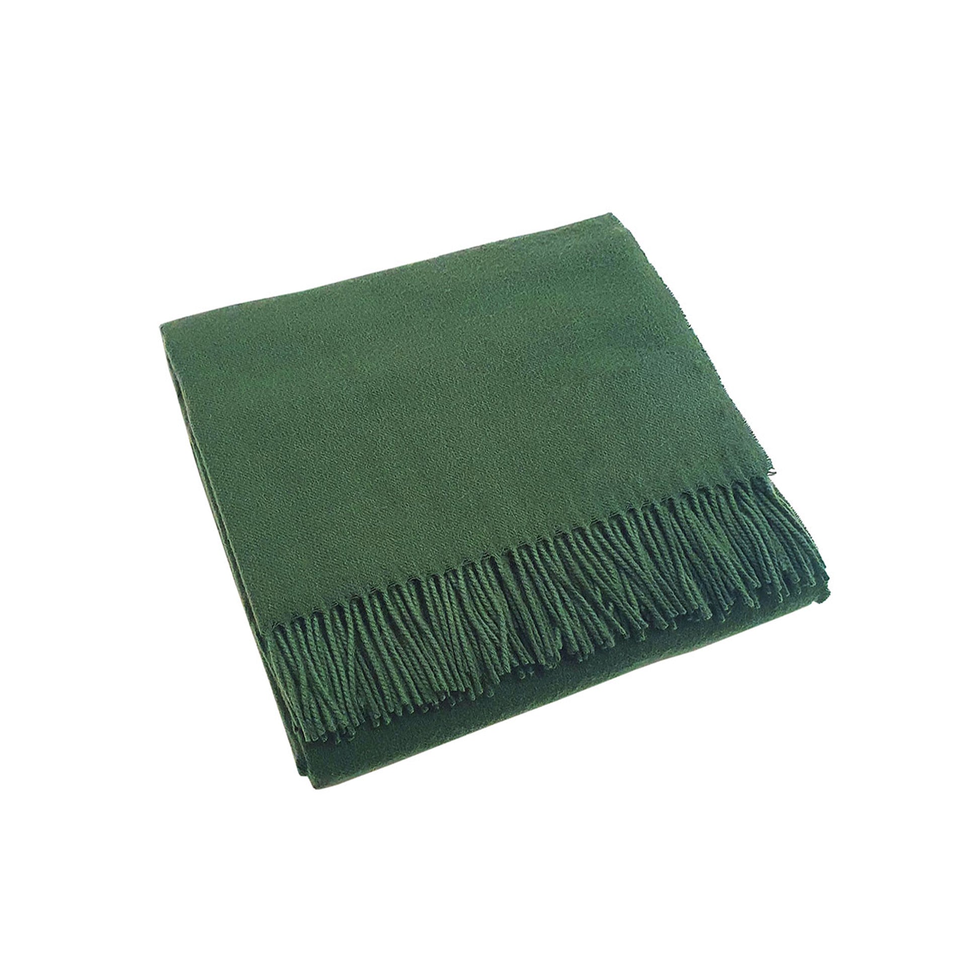 scandia home jaya cashmere throw folded in the color dark green