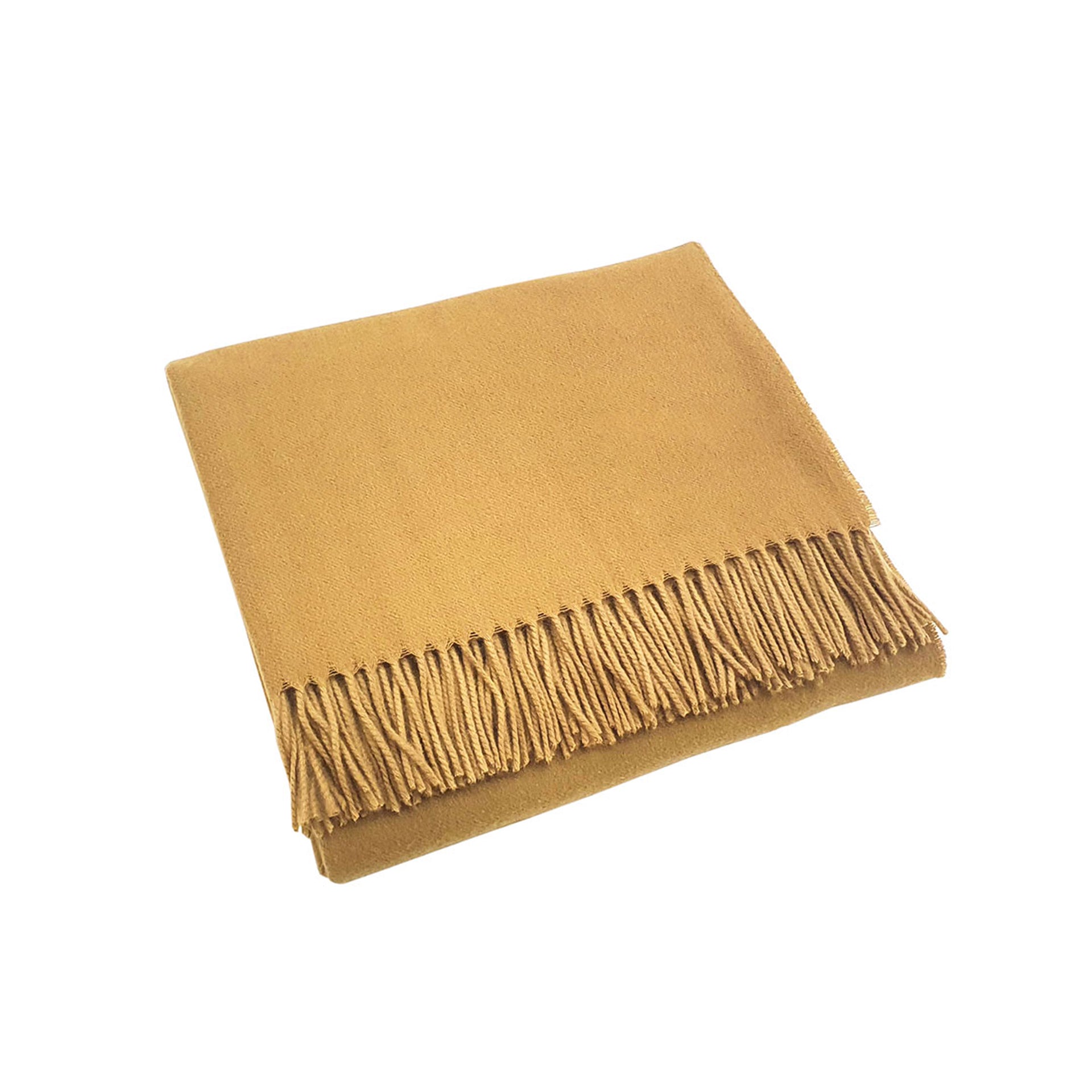 scandia home jaya cashmere throw folded in the color gold