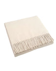 scandia home jaya cashmere throw folded in the color ivory