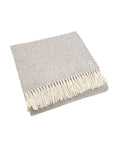 scandia home jaya cashmere throw folded in the color light grey