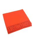 scandia home jaya cashmere throw folded in the color orange
