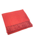 scandia home jaya cashmere throw folded in the color red