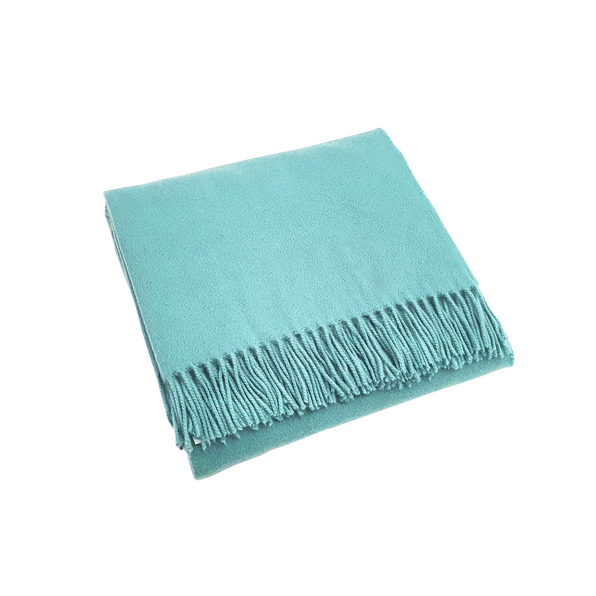 scandia home jaya cashmere throw folded in the color tiffany