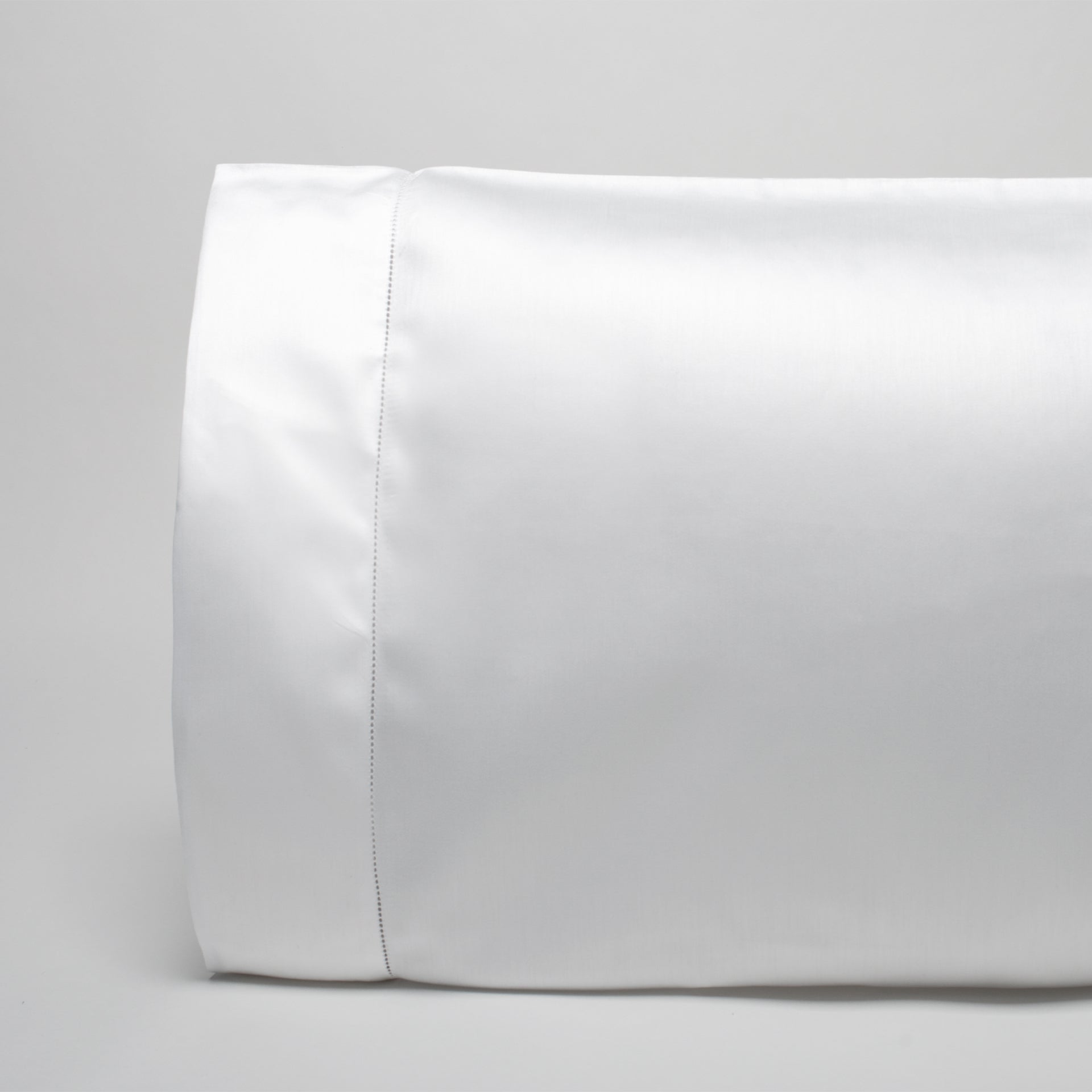 stresa sateen pillowcases have a 4 inch hemstitch finish and offered in nine colors