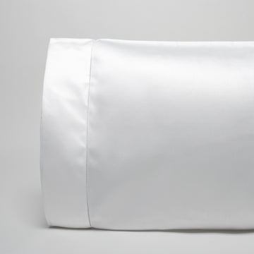 stresa sateen pillowcases have a 4 inch hemstitch finish and offered in nine colors